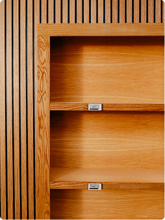 Wooden inventory shelving